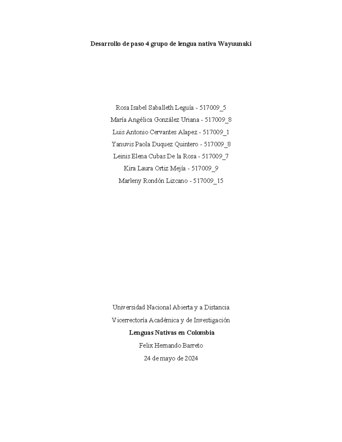 Vitalidad del Wayuunaiki: Desafíos y Estrategias de Revitalización - Document Preview