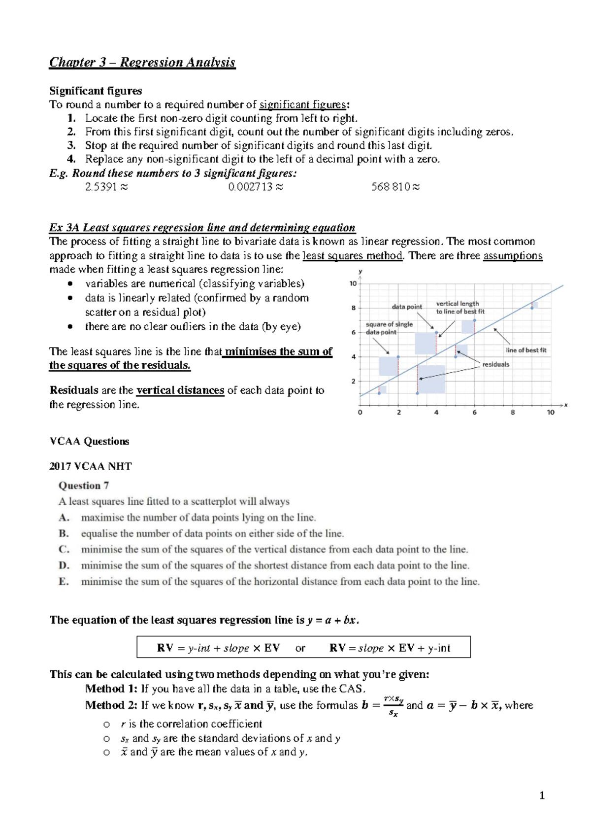 Chapter 3 – Regression Analysis Notes (2025) - Studocu