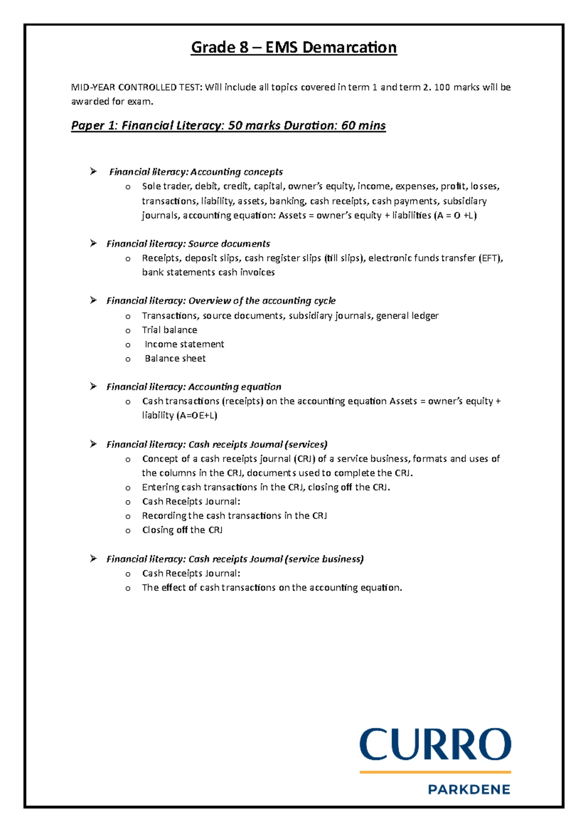 Grade 8 Mid-Year Exam Timetable for May-June 2025 - Studocu