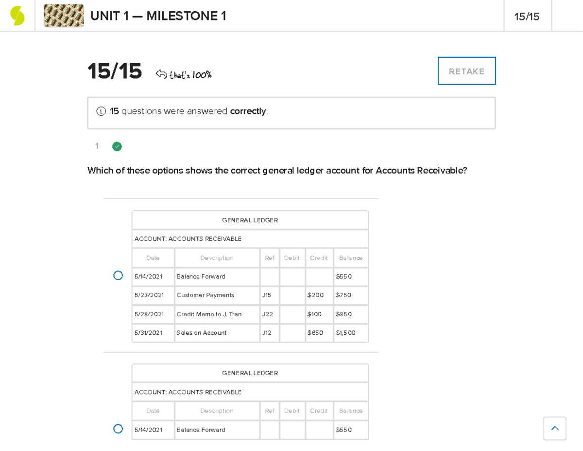 Sophia Course ACC 101 Unit 1 Milestone 1 Retake Study Guide - Studocu