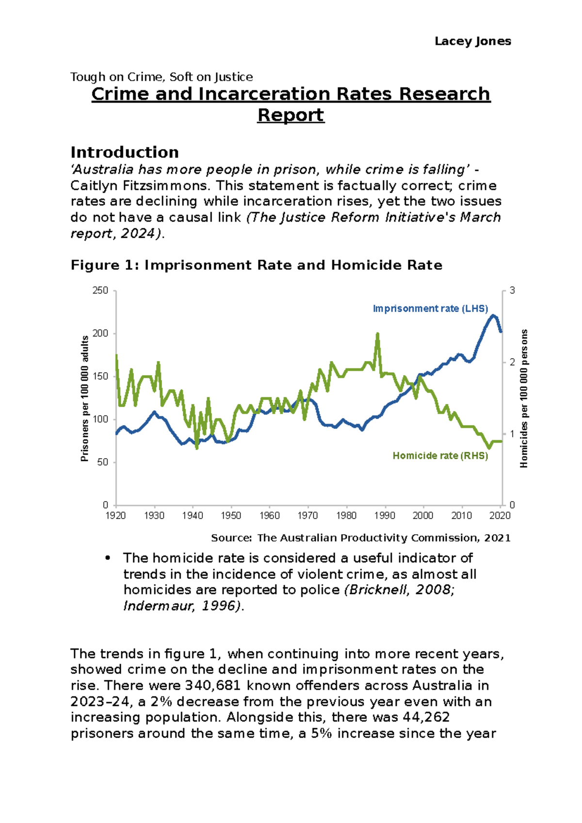 AT#2 Crime and Incarceration Rates: Analyzing Trends and Policies - Studocu
