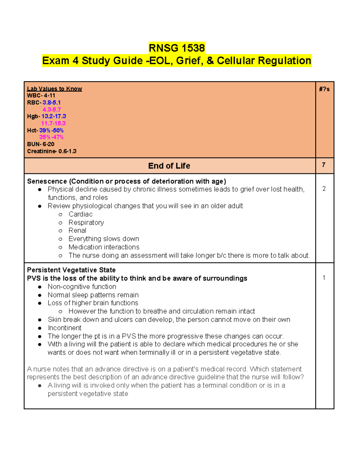 RNSG 1538 Exam 4 Study Guide- Cell Reg - RNSG 1538 Exam 4 Study Guide ...