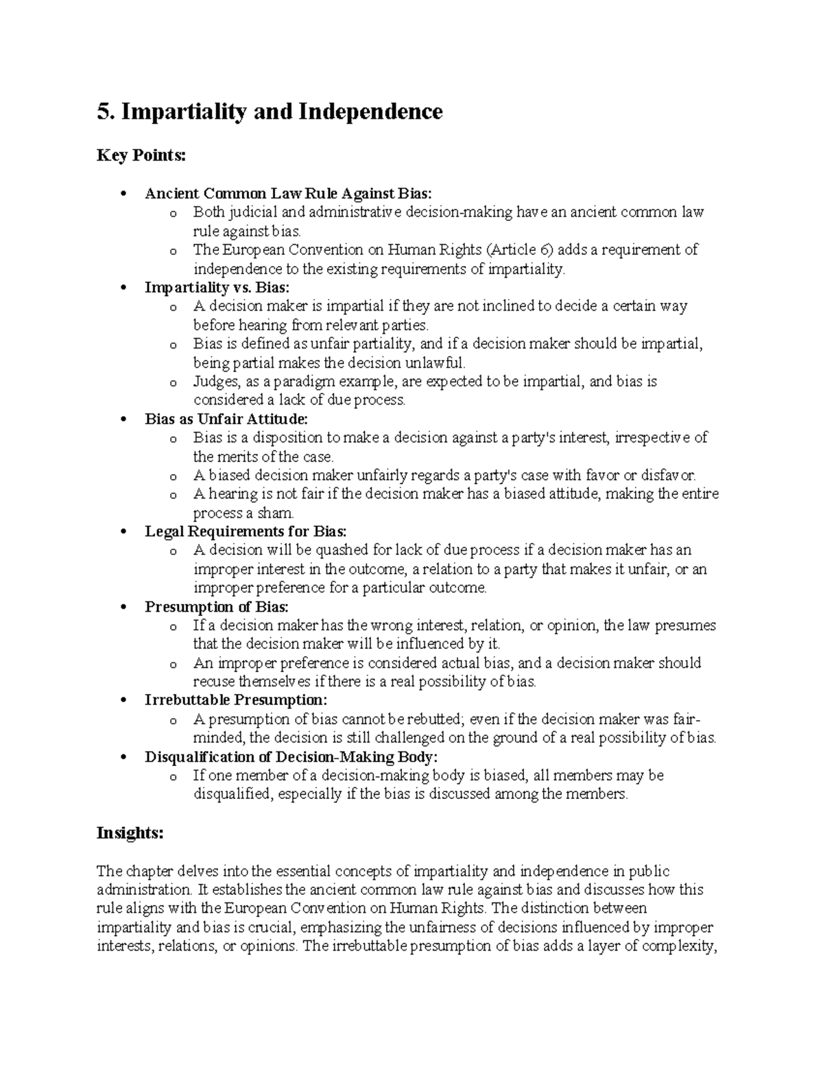 **Lecture Notes on Procedural Fairness - Part 2 (Law 101)** - Studocu