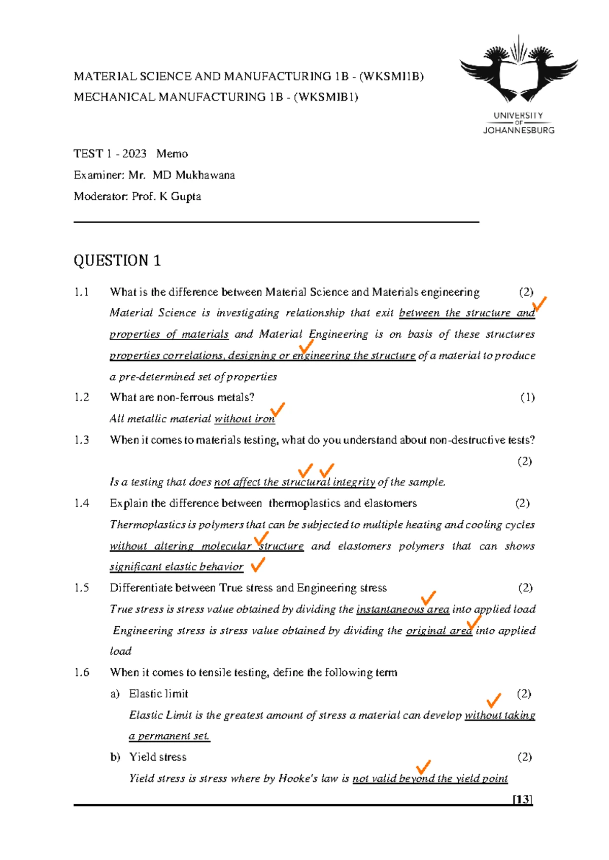 Material Sciences Lab Reports: Sample Prep & Microstructure Analysis ...