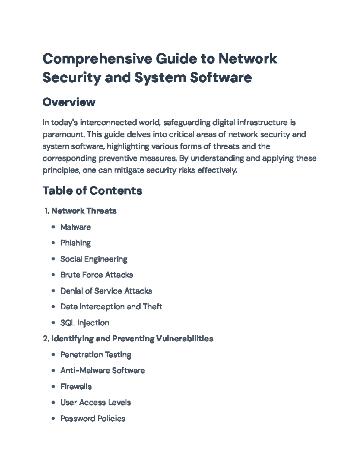 Comprehensive Guide to Network Security & System Software Practices ...