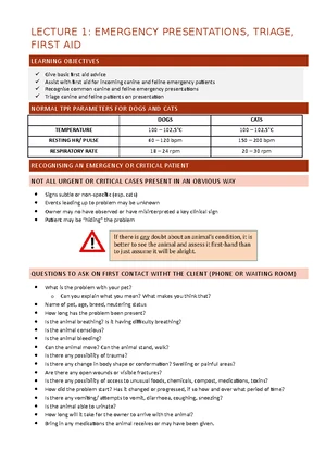 Emergency Medicine - Revision Notes - TV Transition from Health to ...