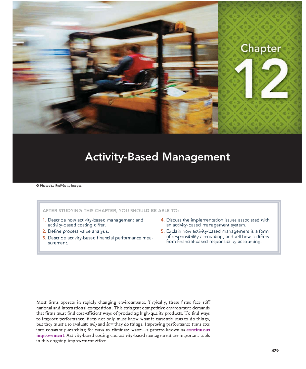 Accounting Based Management (ABM) Overview and Key Concepts - Studocu