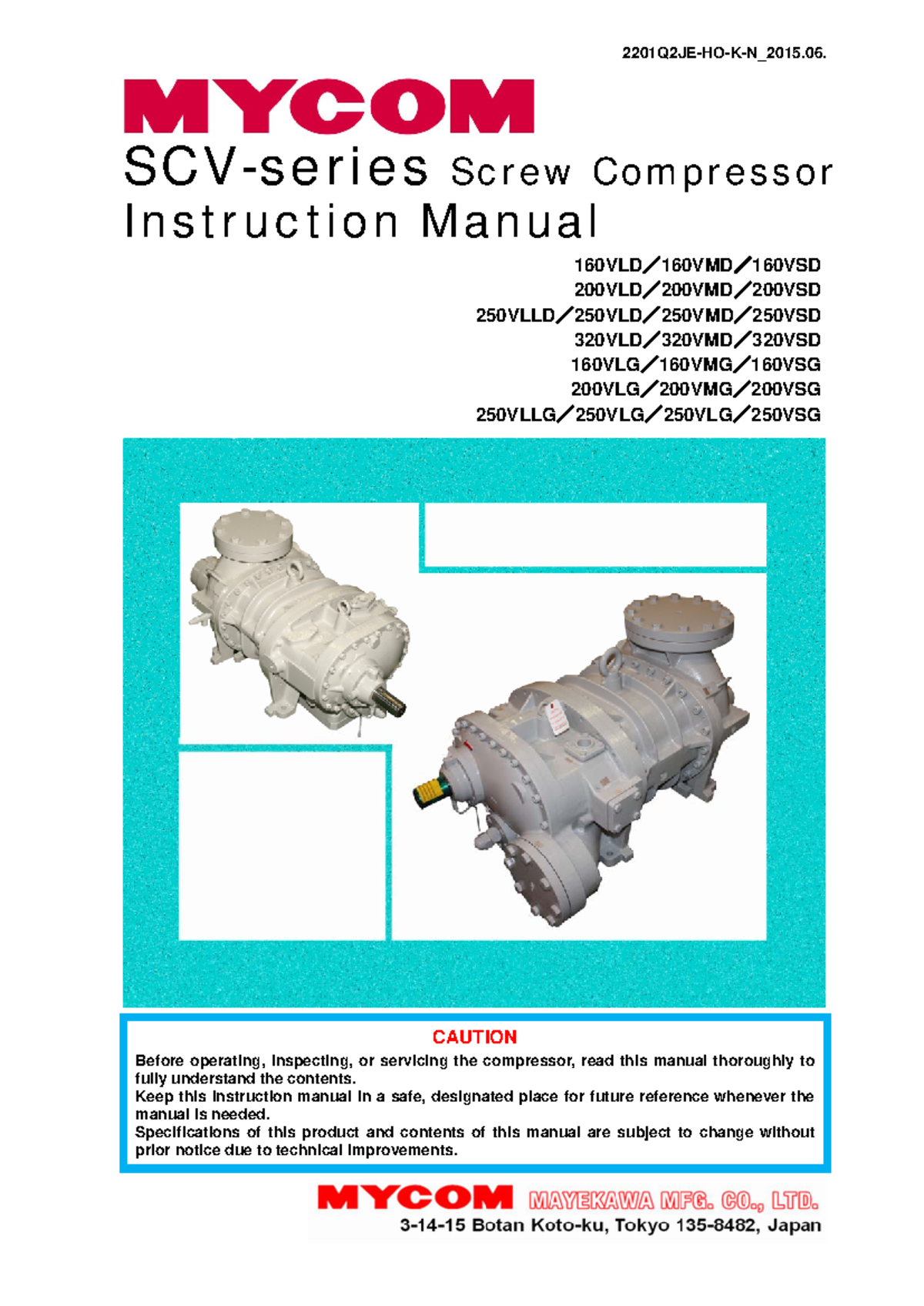 Screw Compressor Instruction Manual: Safety & Operation Guidelines ...