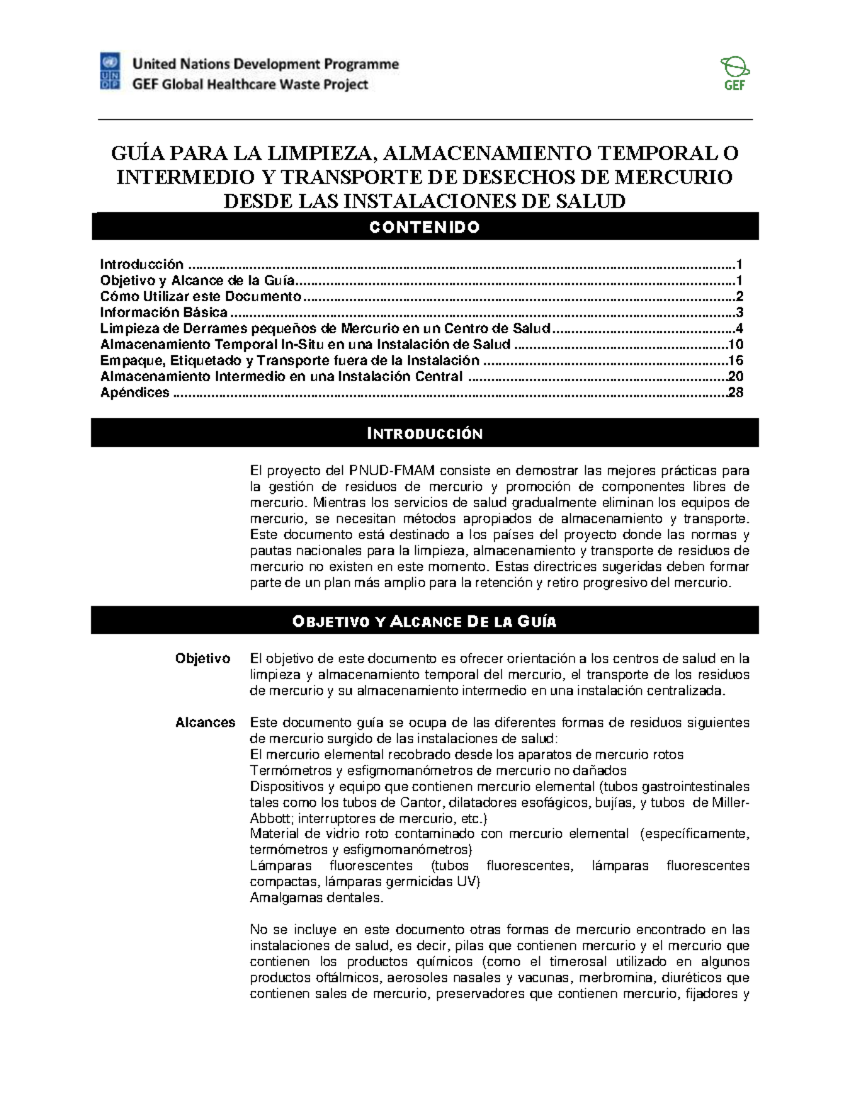 Guidance on Cleanup Storage and Transport of Mercury Waste from ...