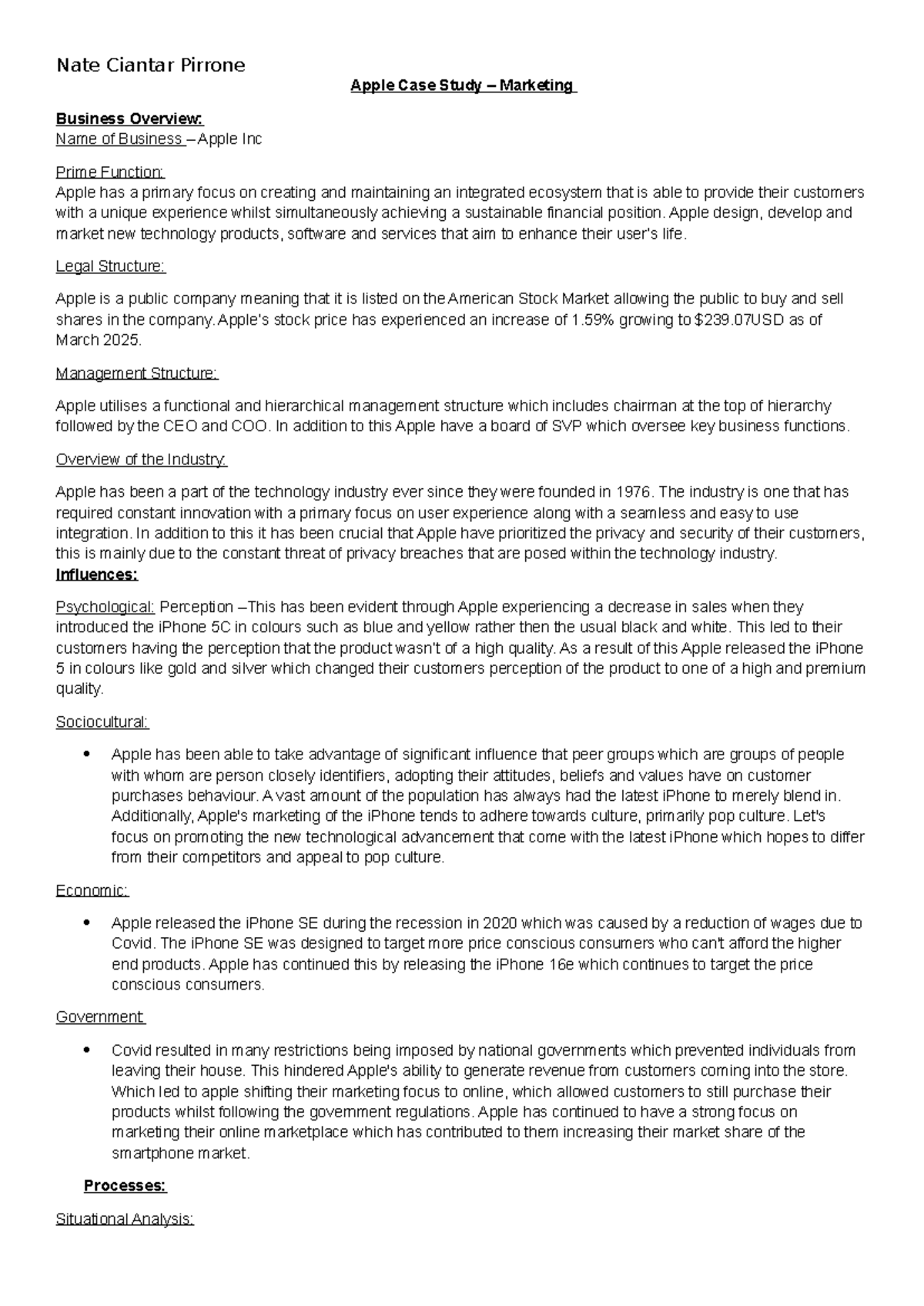 Apple Inc. Case Study: Marketing Strategies & Business Overview - Studocu