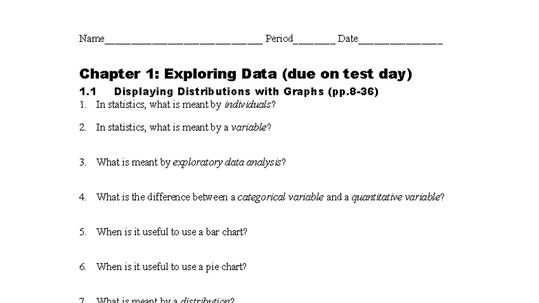 CH 1 Review: Exploring Data Concepts for Test Prep - Studocu