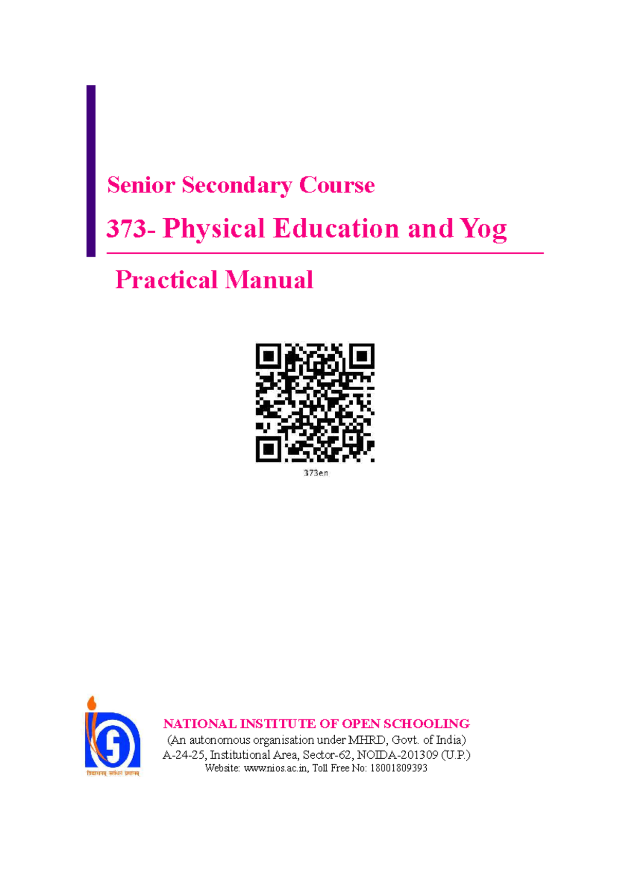 Senior Secondary Course Physical Education & Yog Practical Manual - Studocu
