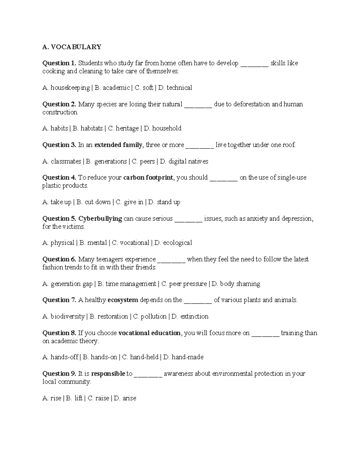 Ontapck 2 2 - Vocabulary and Grammar Review Exercises - Studocu