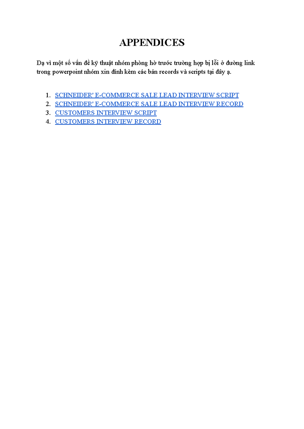 CRM PLAN Appendices G08 - Customer Management - APPENDICES Dạ vì một số ...