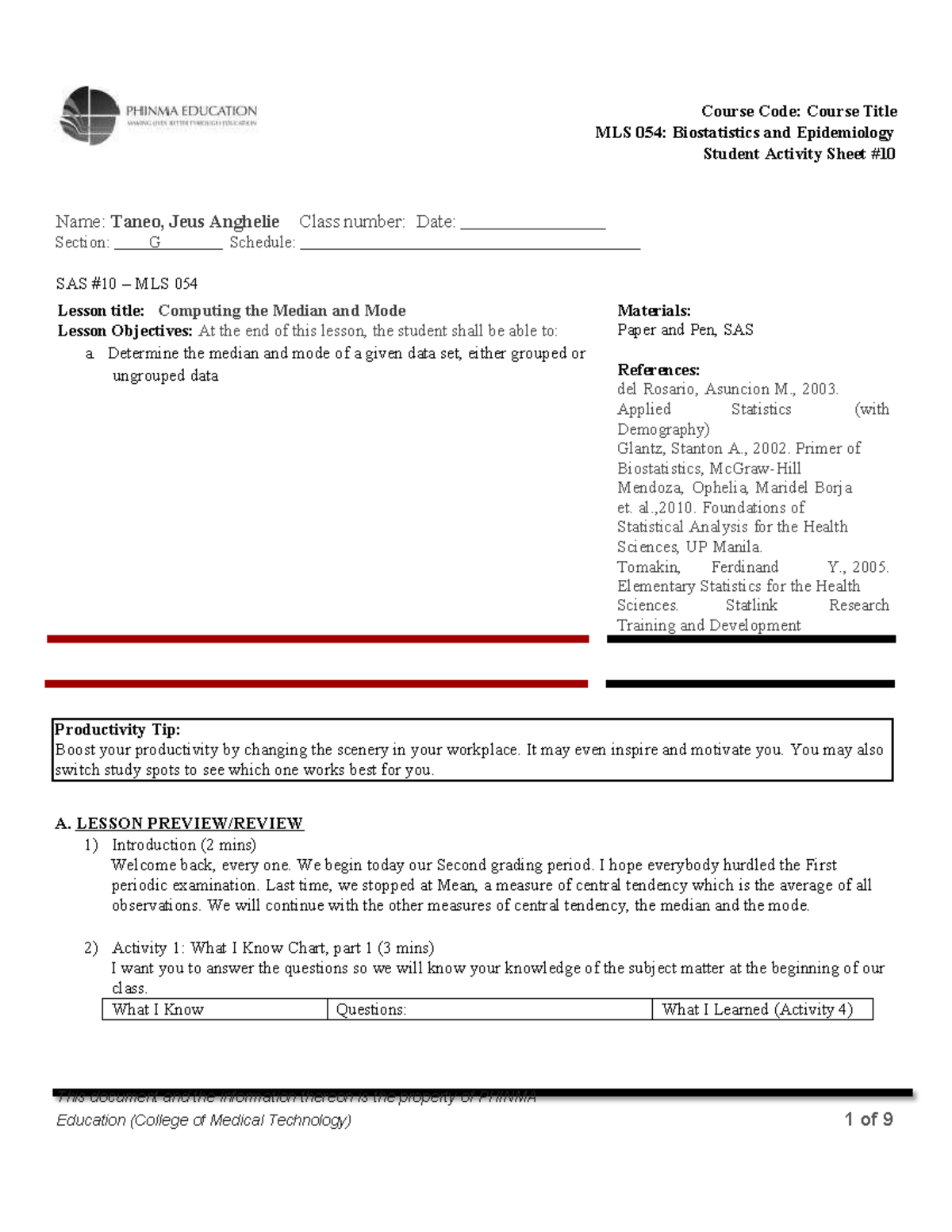 Module-10-merged - Notess - Productivity Tip: Boost your productivity ...