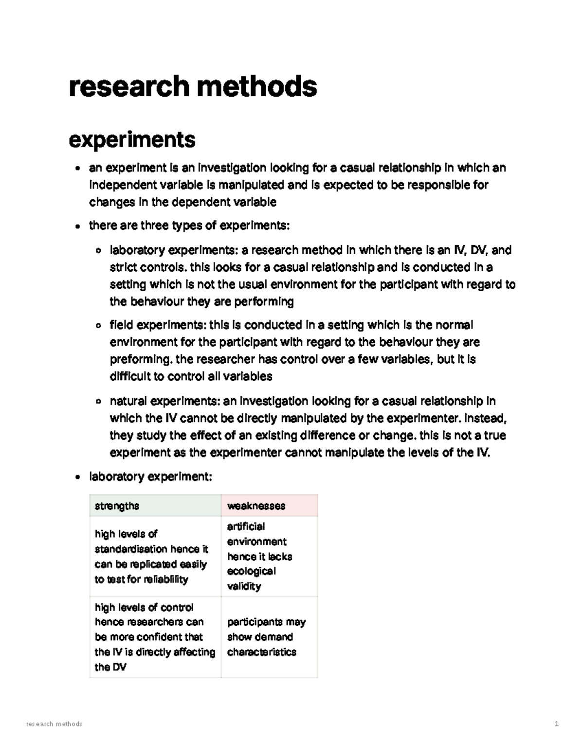 Research Methods: Types of Experiments and Their Applications (C23AD ...