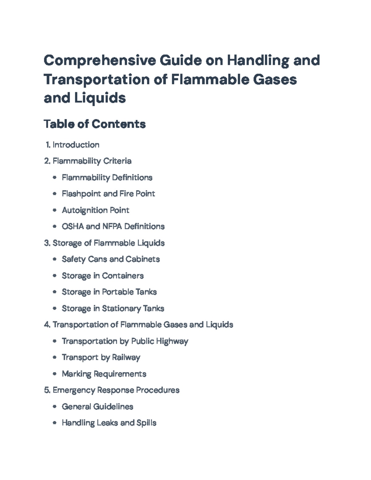 Comprehensive Guide to Flammable Gases and Liquids Handling (OSHA ...