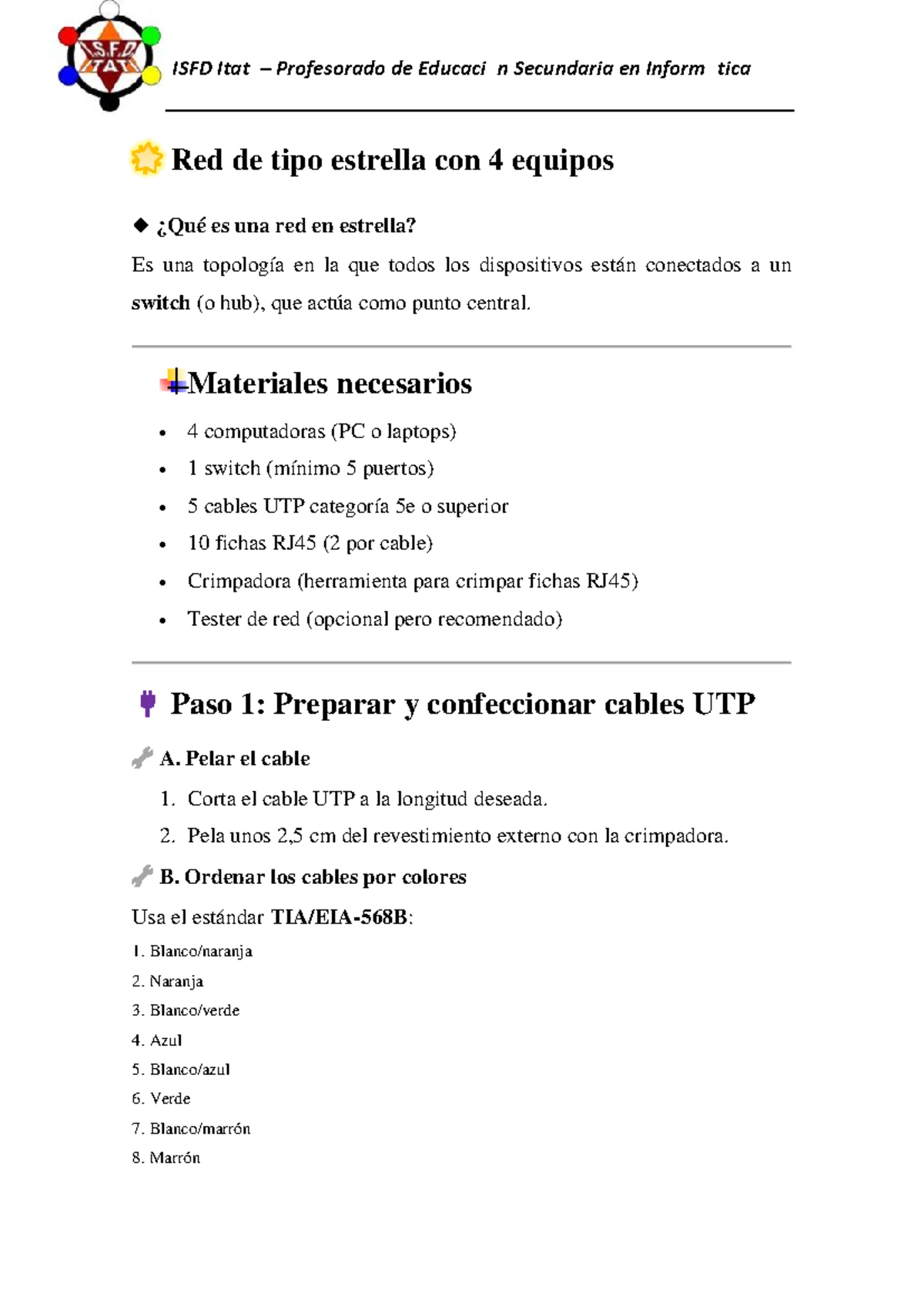 ISFD Itatí - Introducción a las Redes de Computadoras - Studocu