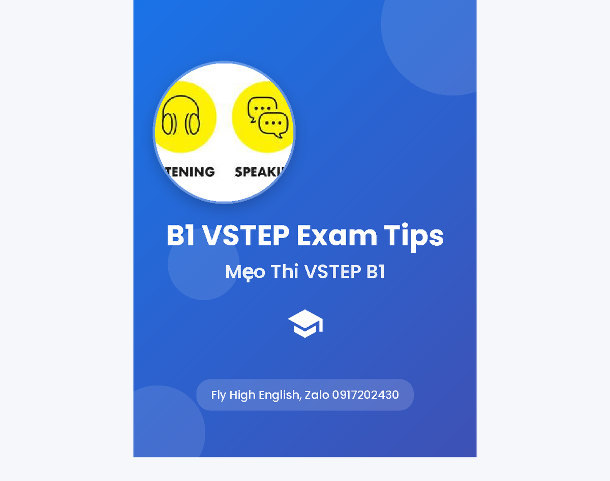 B1 VSTEP Exam Preparation Tips: Strategies for Success - Studocu