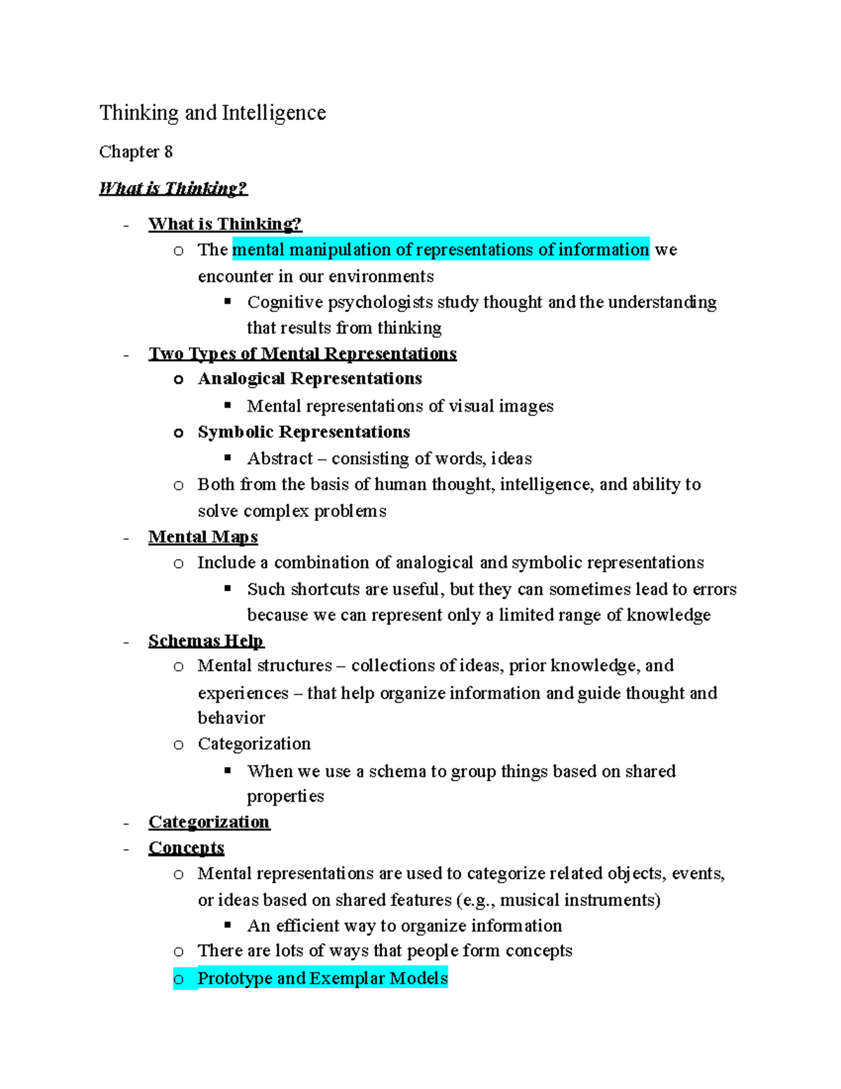 Cognitive Processes and IQ: Insights from Chapter 8 (Psych 101) - Studocu