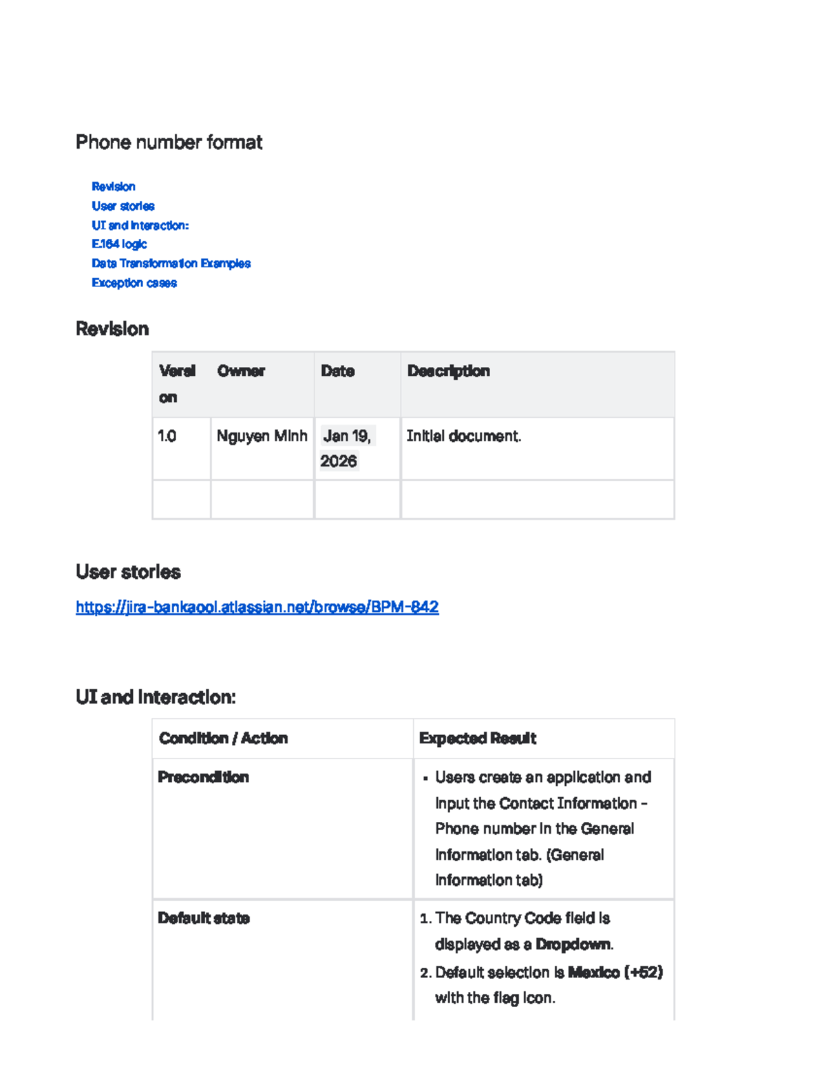 BPM-Phone Number Format Revision: E.164 Logic & UI Interaction - Studocu