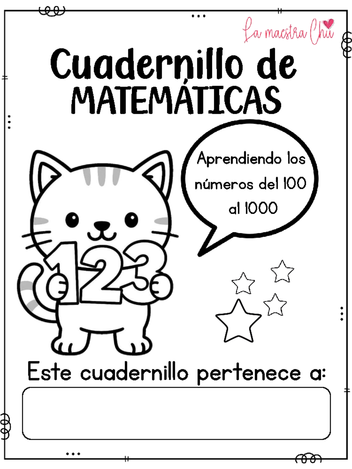 Cuadernillo de MATEMÁTICAS: Aprendiendo Números del 100 al 199 - Document Preview