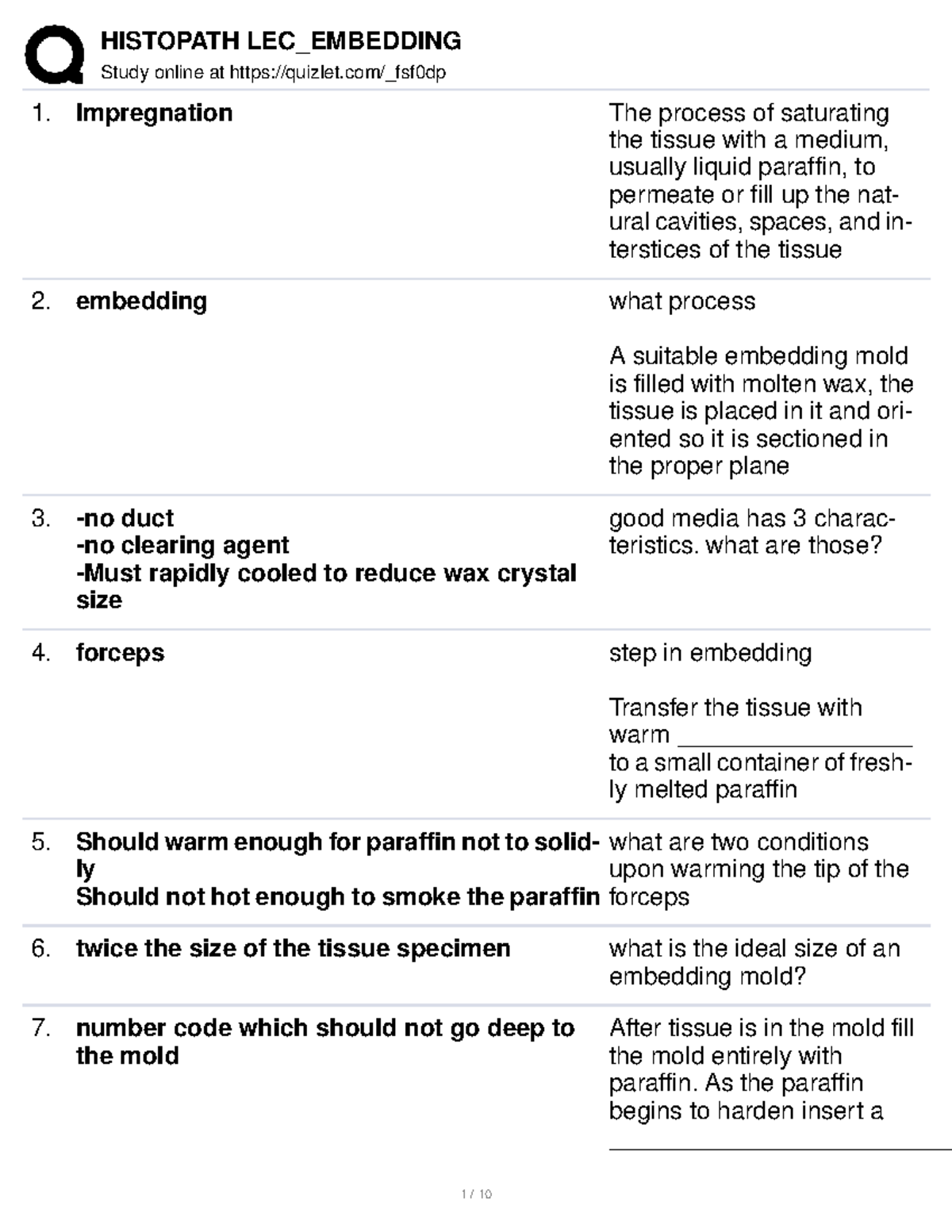 HISTOPATH LEC_EMBEDDING: Comprehensive Guide to Tissue Embedding ...