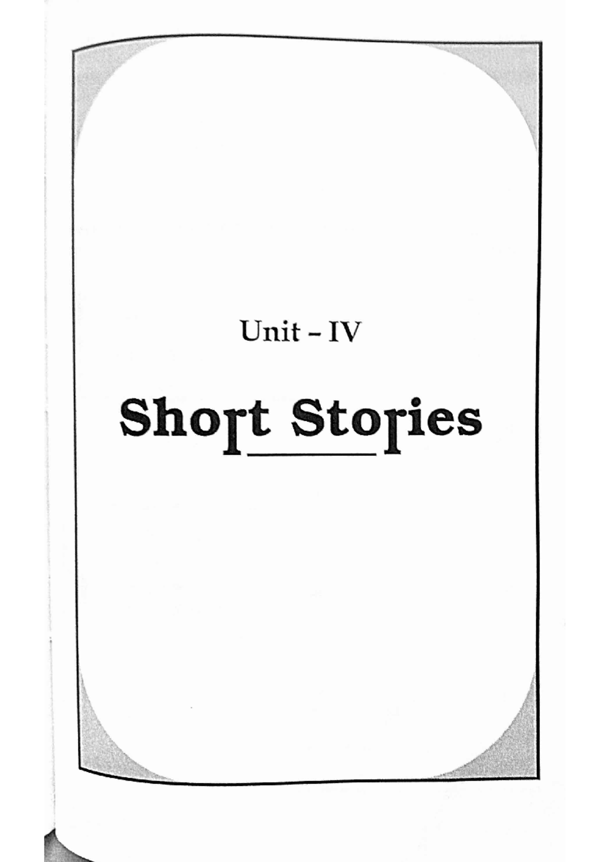 Communication skill unit 4 short stories - Unit IV Short Stories ...