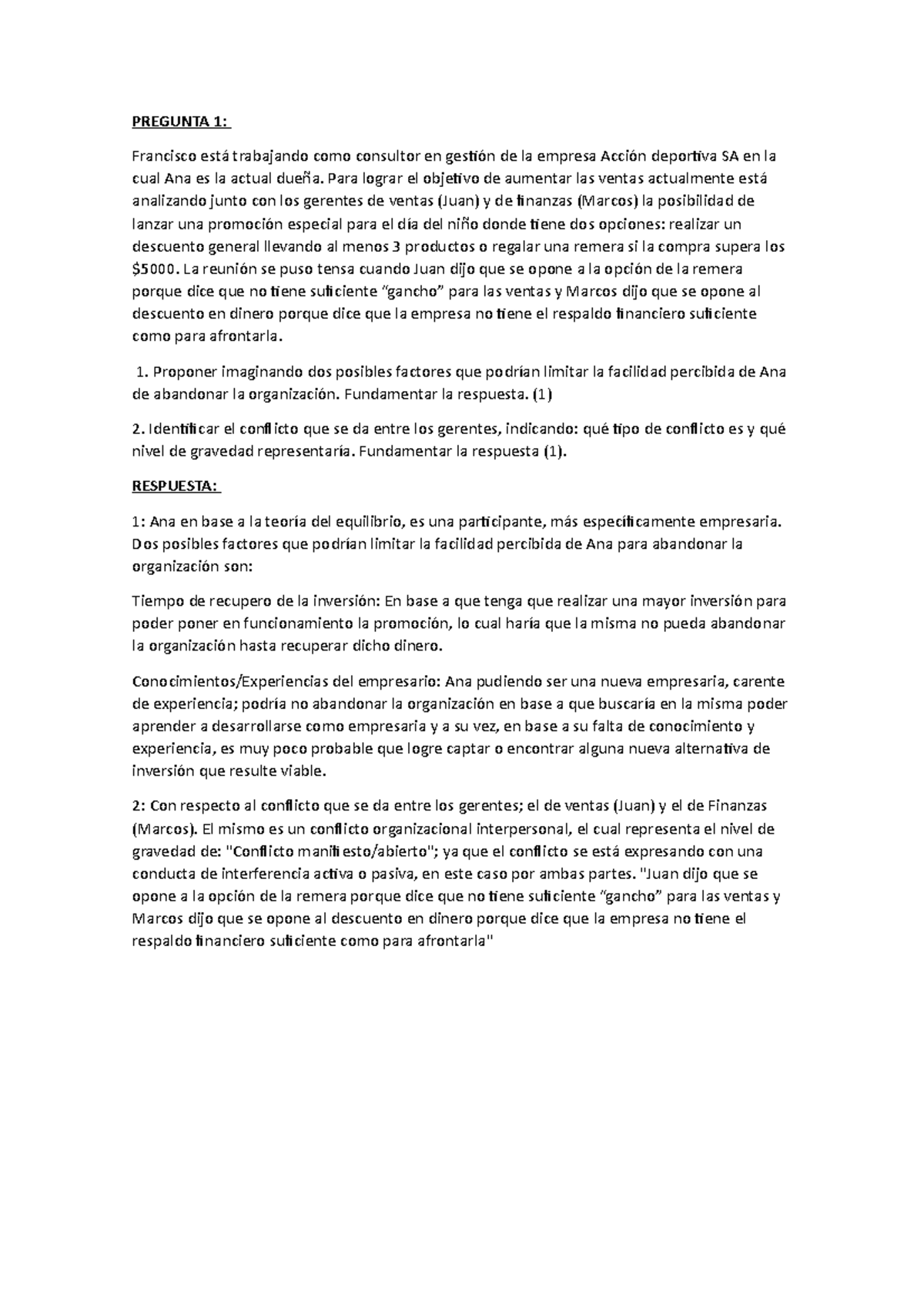 Análisis del Parcial 10: Estrategias de Gestión y Conflictos ...