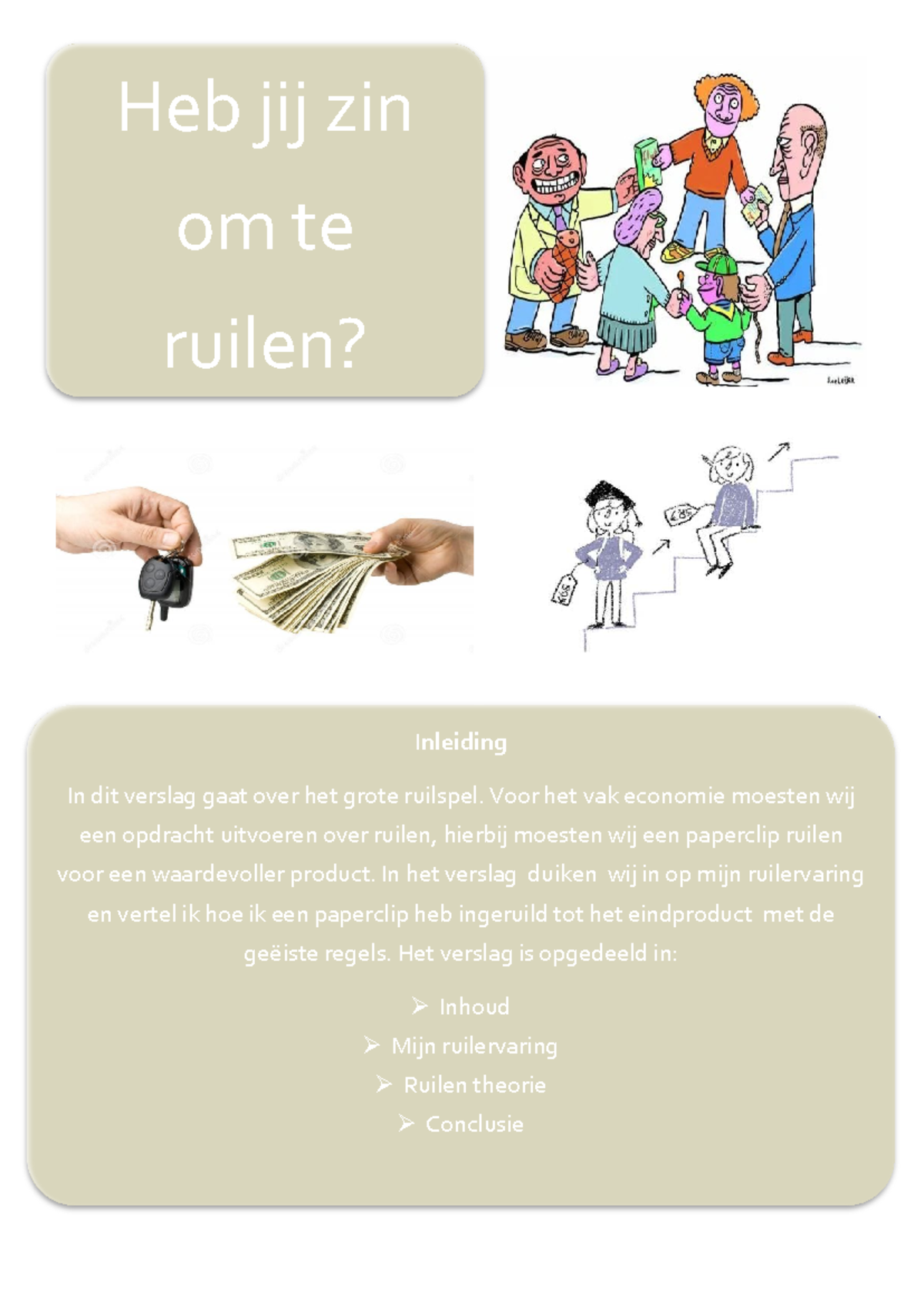 Economieverslag Ruilen: Van Paperclip tot Bosatlas - Studeersnel