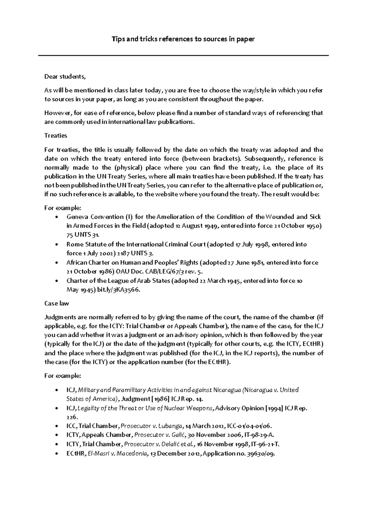 Tips & Tricks for Referencing Sources in Papers (LAW 101) - Studocu