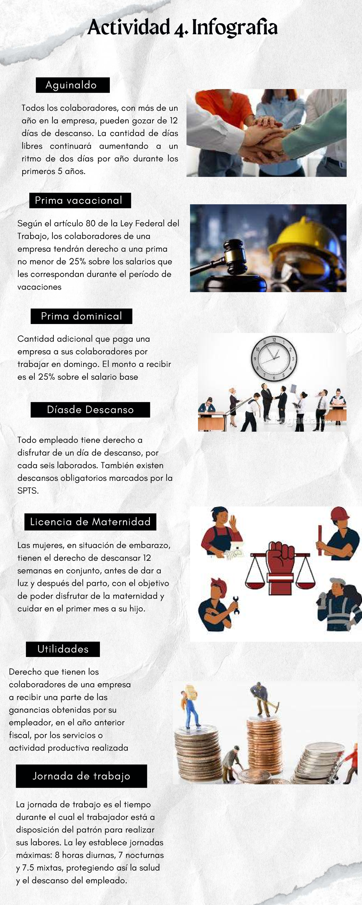 ACT5 Infografía: Derechos Laborales y Descansos en la Empresa - Studocu