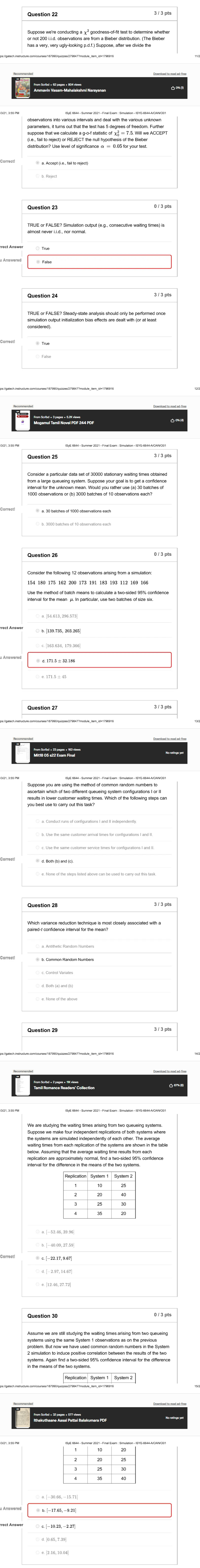 Summer 2021 Final Exam Simulation Questions - Course 111 - Studocu