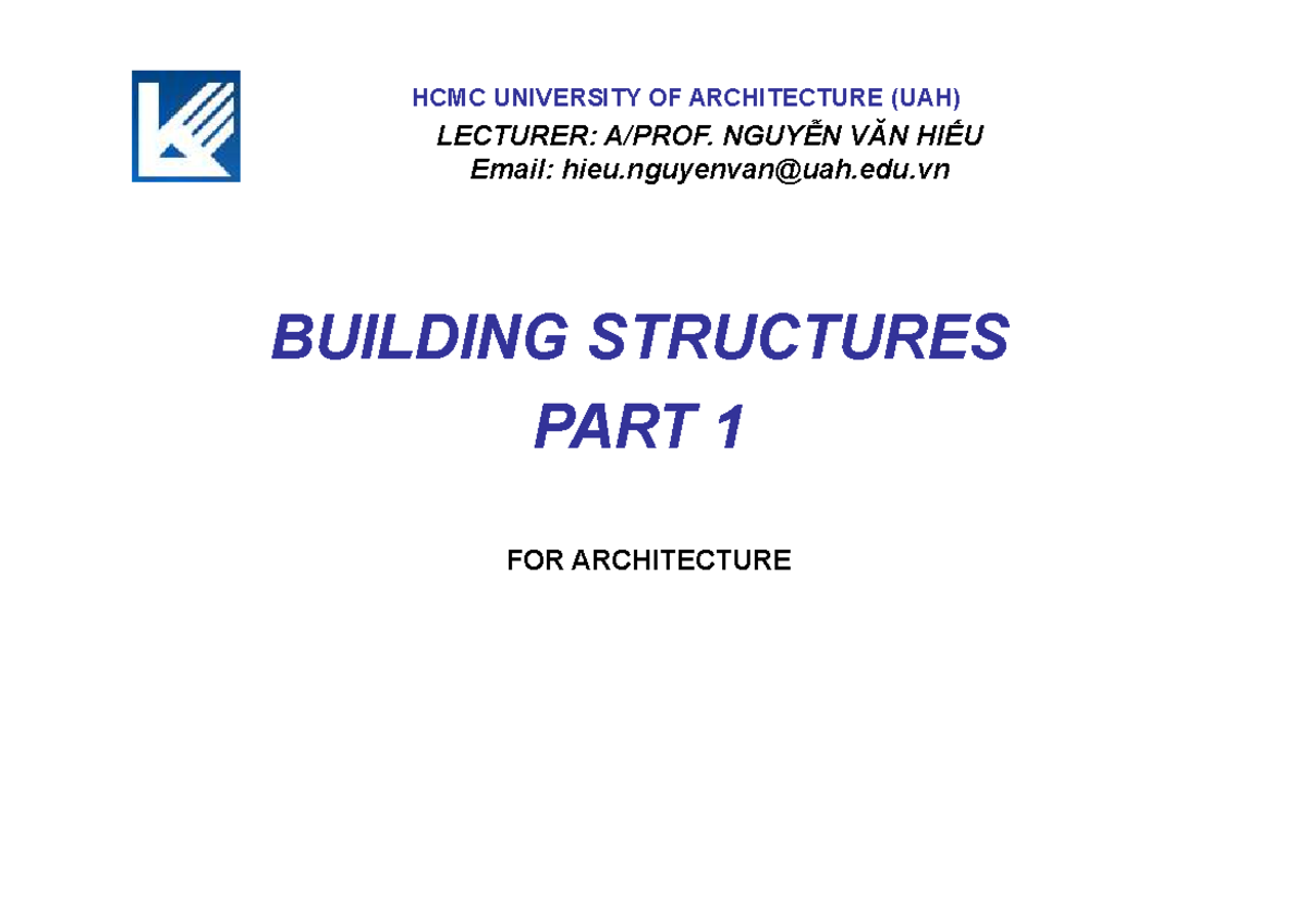 KCCT1 LECTURE: BUILDING STRUCTURES PART 1 - CHAPTER 1 INTRODUCTION ...