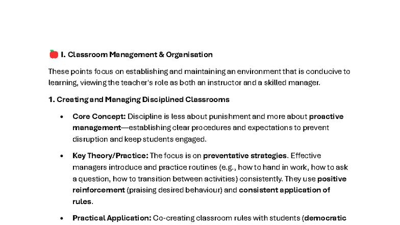 Classroom Management & Pedagogy: Key Concepts & Applications (EDU 101 ...