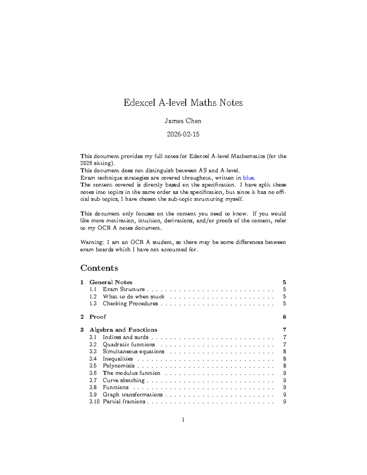Edexcel A Level Maths Notes for 2026 Exam Preparation - Studocu