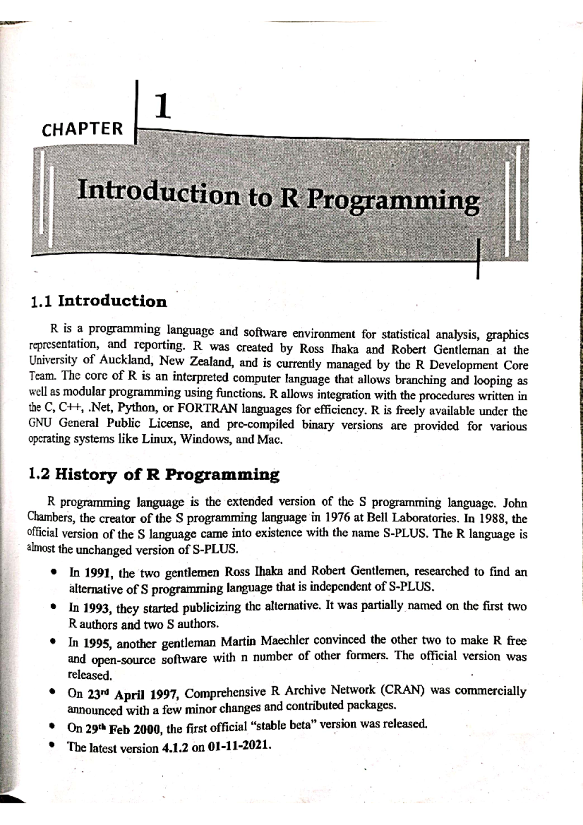 Unit-1 R programming - BCA STASTICAL AND R PROGRAMING TEXT METERIAL ...