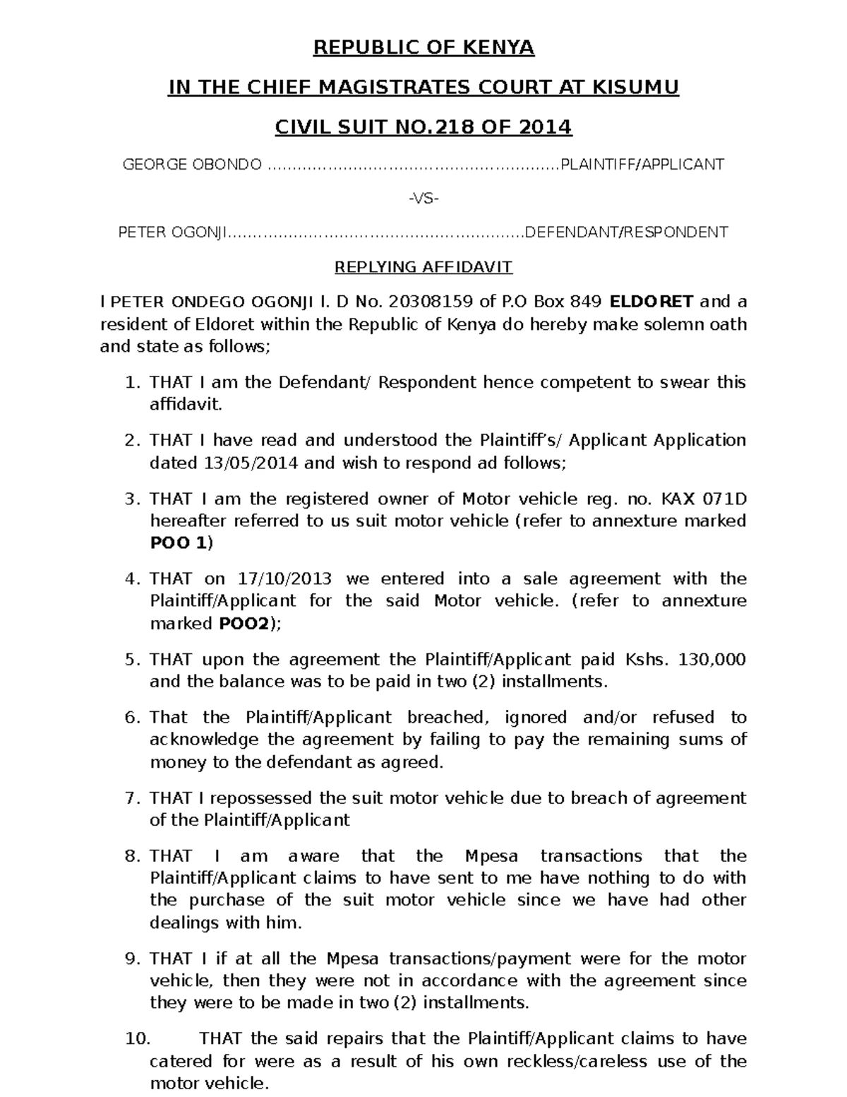Application to Remove Caution - Form LRA 70 for Trans-Nzoia Land - Studocu