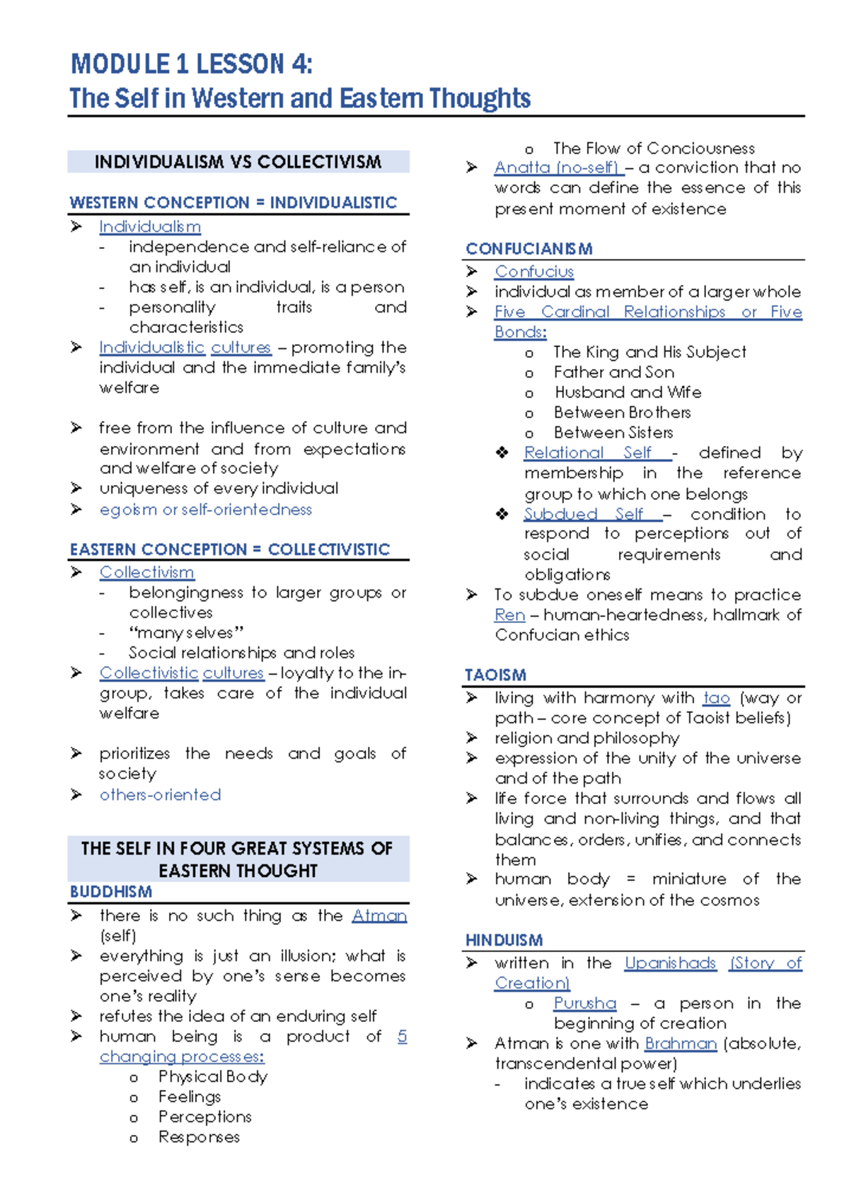 MODULE 1 LESSON 4: Individualism vs Collectivism in Eastern & Western ...