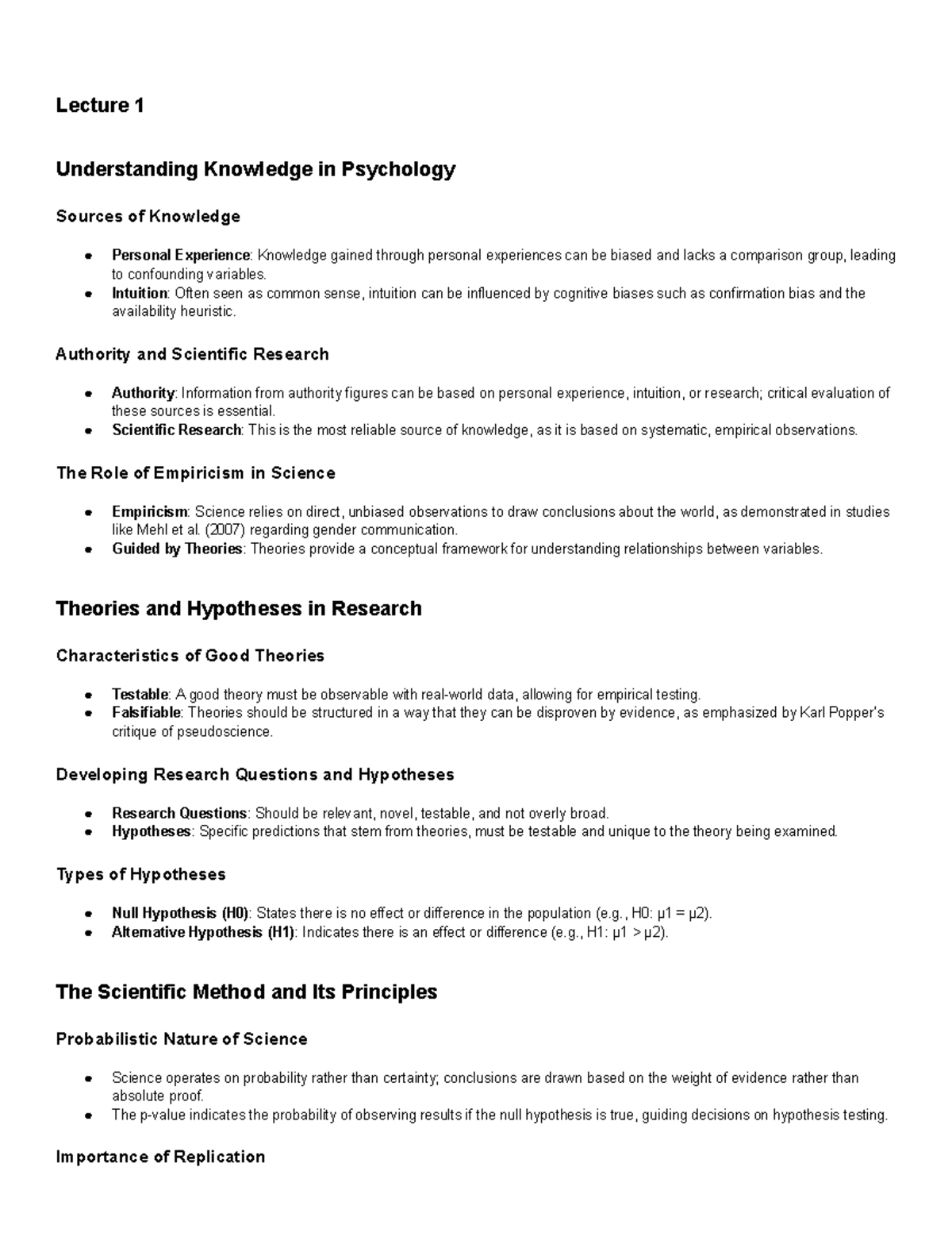 Research Methods PSYCH 101 Final Exam Review Guide - Studocu