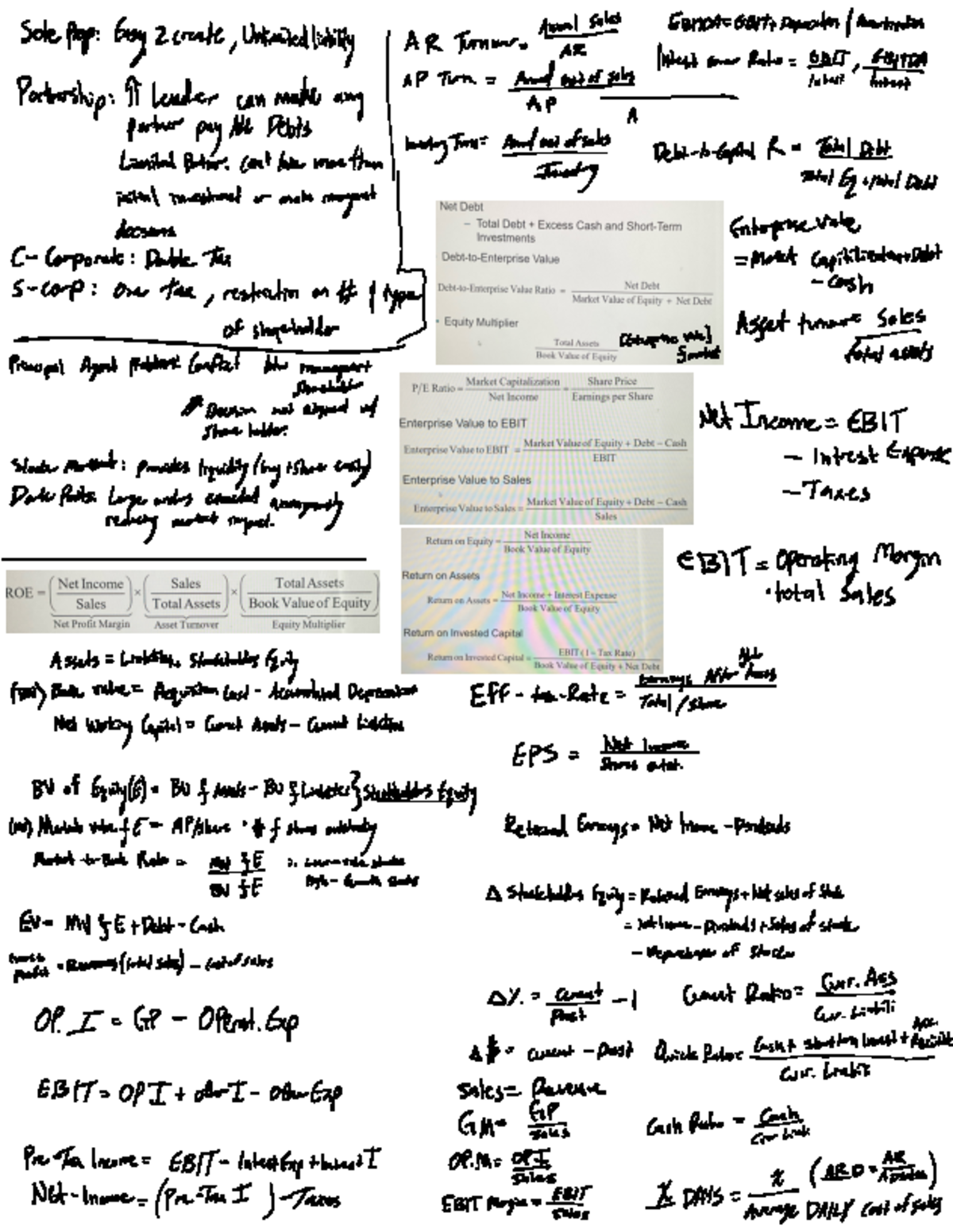 Ind Eng 120 - Here is a study guide to the midterm 2 - Sole prop : Easy ...
