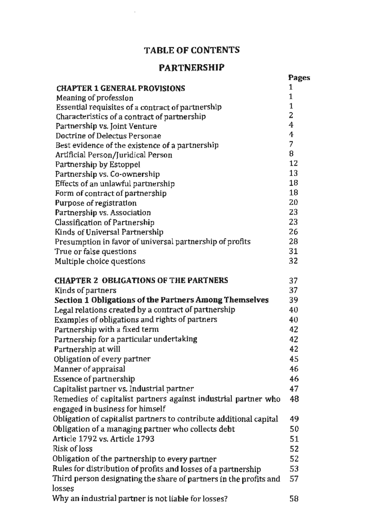 Partnership & Cooperative Law: Business Regulations Overview (Domingo ...