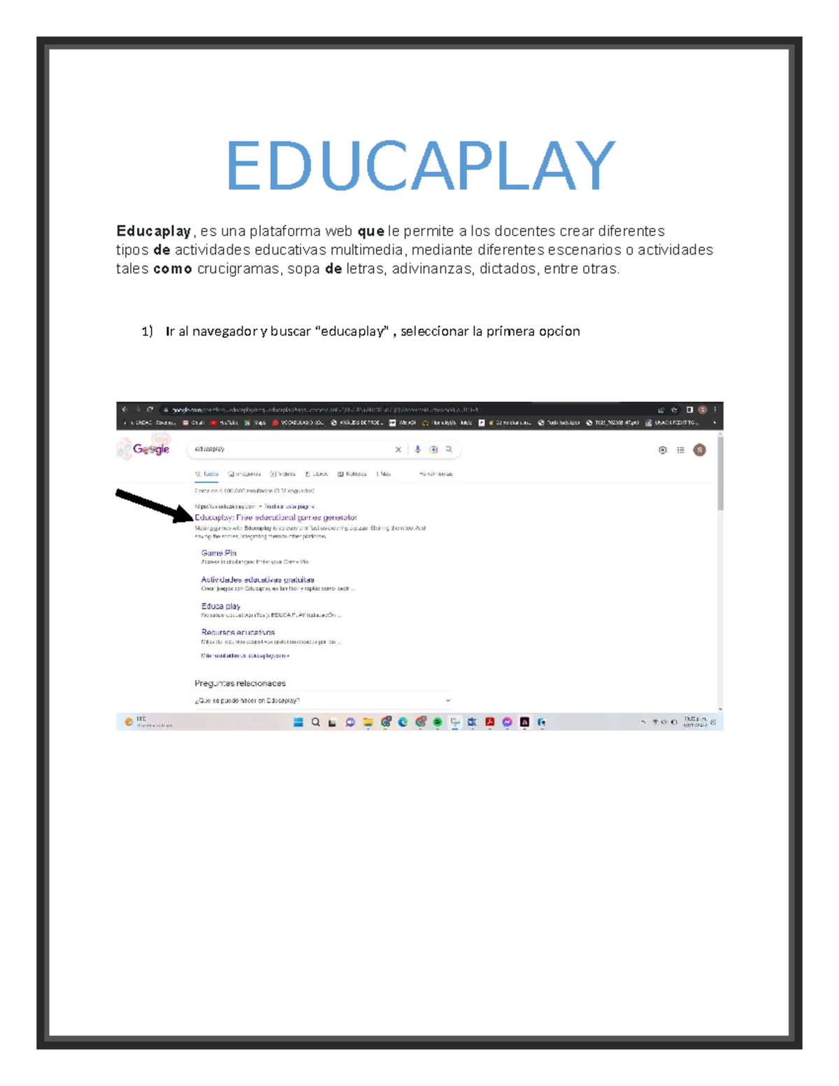 Educaplay: Creación de Actividades Multimedia - EDUCA - Studocu