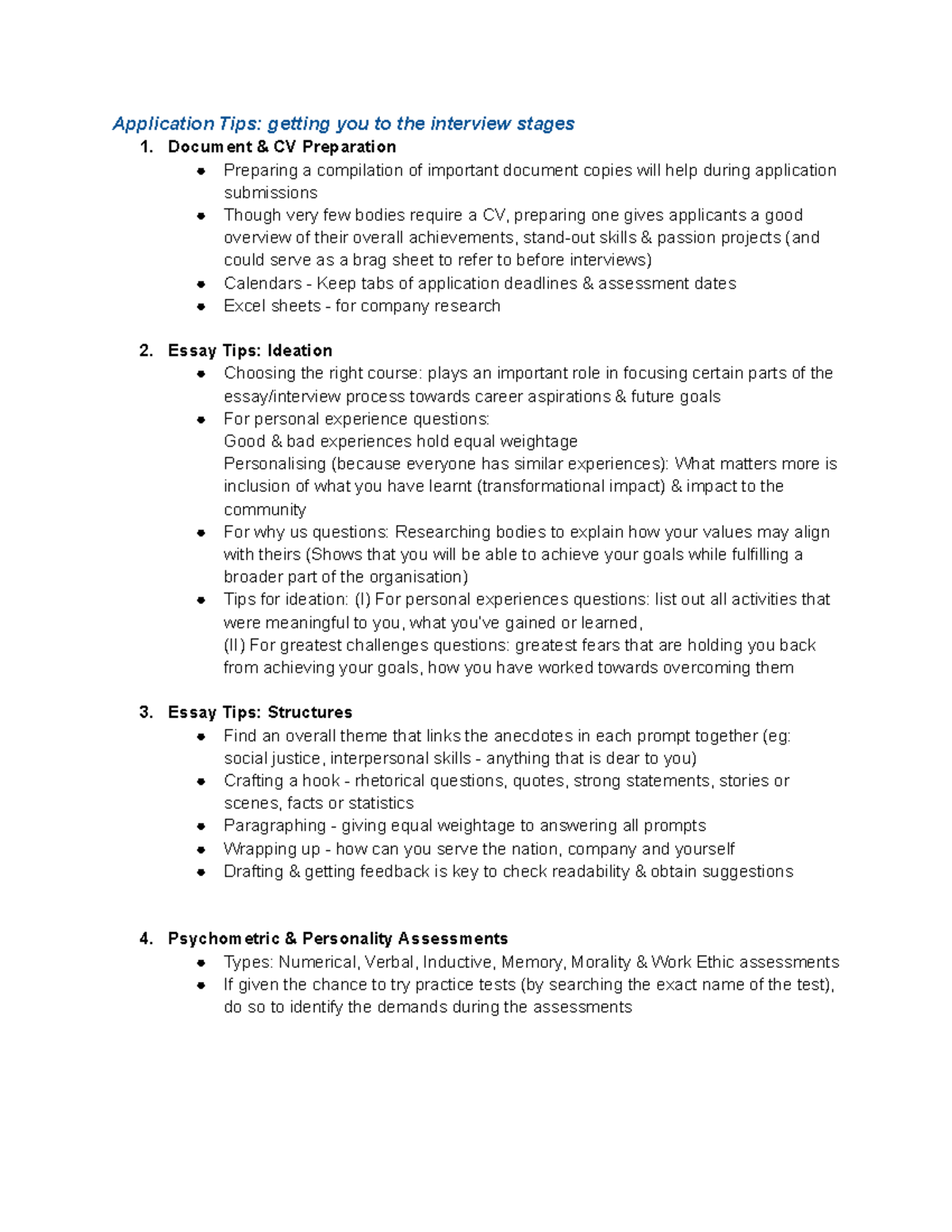 Scholarship Application Tips & Interview Success Strategies - Studocu