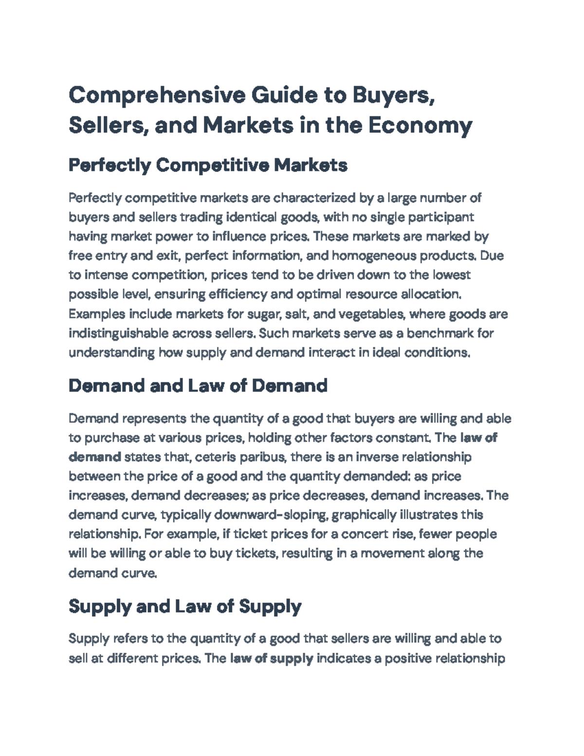 Understanding Demand, Supply, and Market Equilibrium: ECON 101 Lecture ...