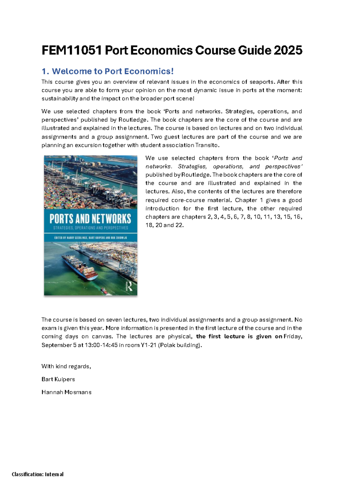 FEM11051 Port Economics - Comprehensive Course Guide 2025 - Studeersnel