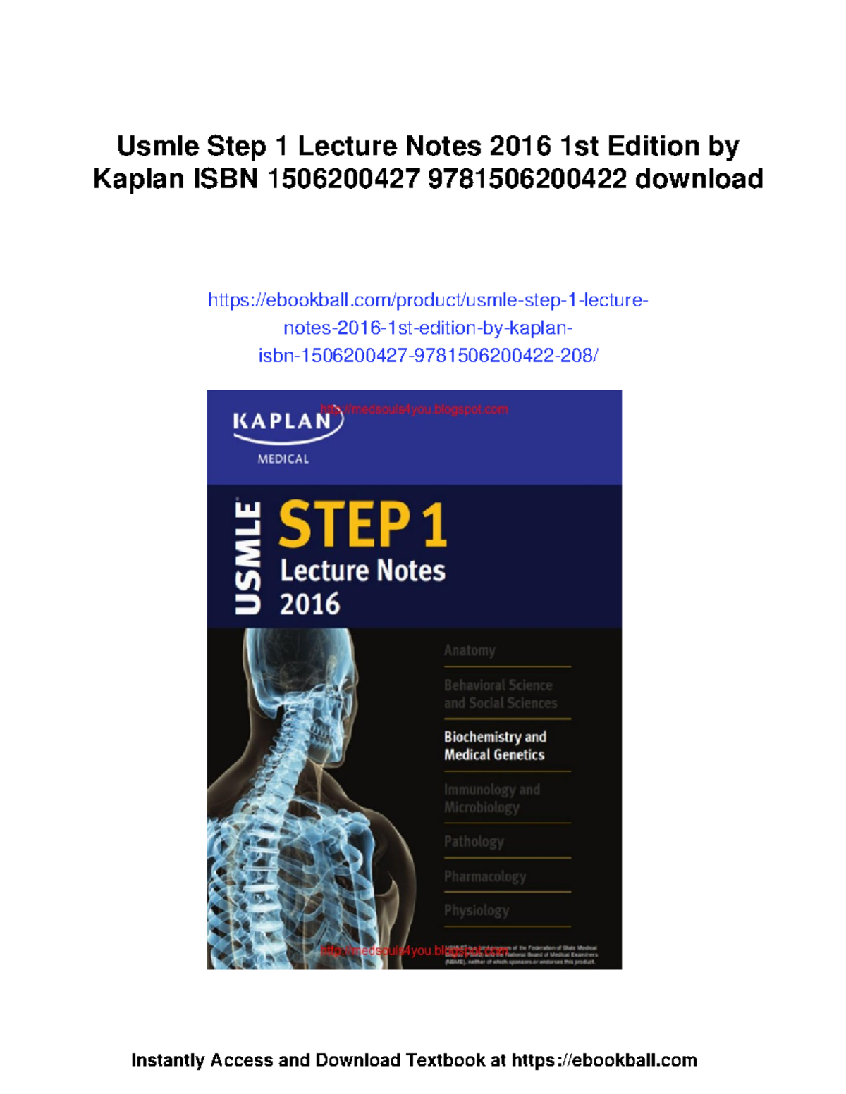 Usmle Step 1 lecture notes 2016 1st edition by Kaplan Medical - Studocu
