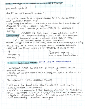 Skeletal Muscle Physiology - Comprehensive Exam Notes Overview - Studocu