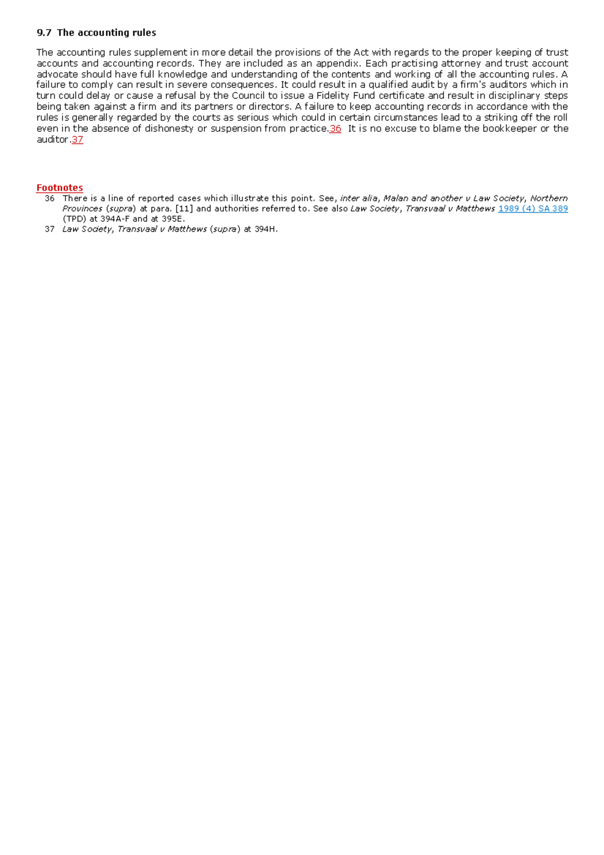 9.7 The accounting rules - 9 The accounting rules The accounting rules ...