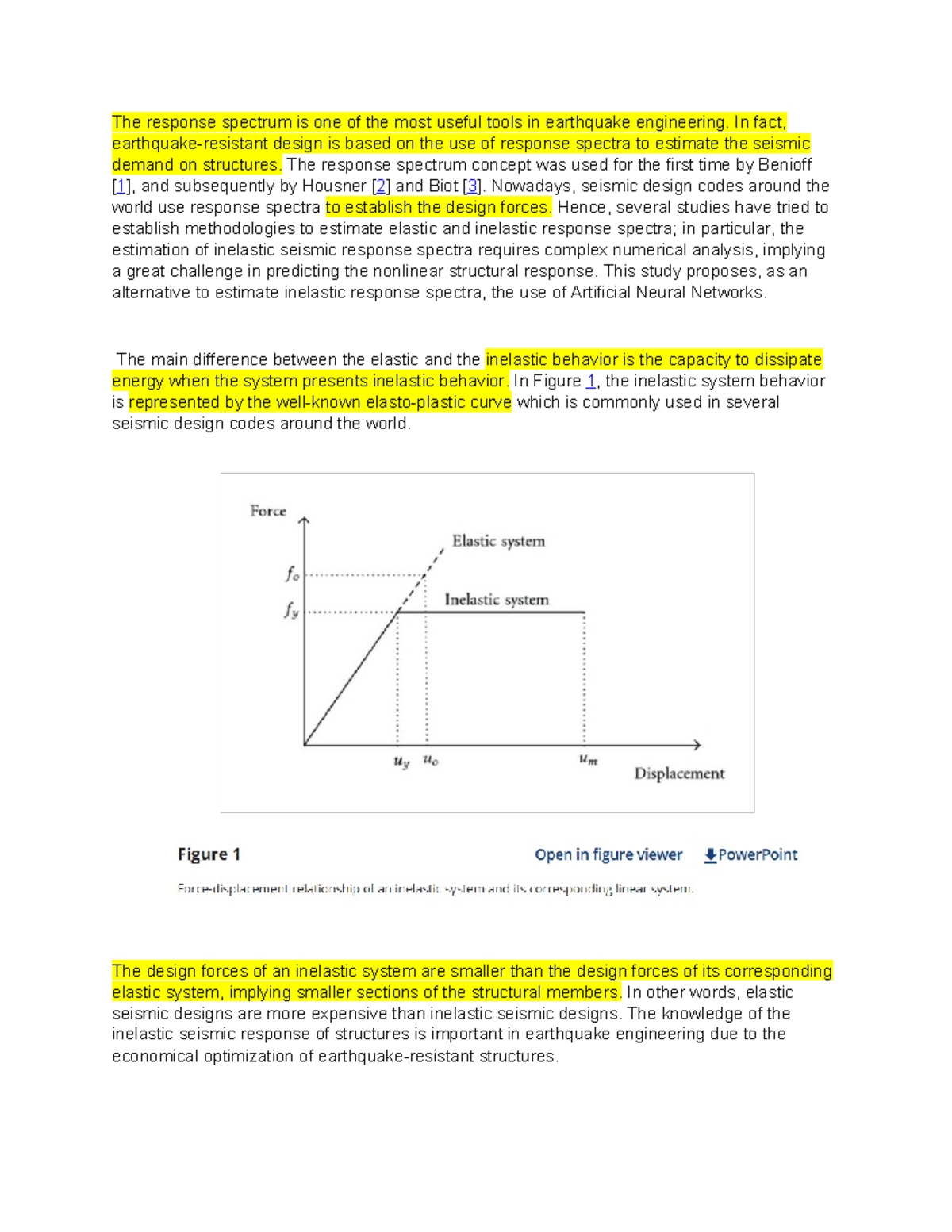 Inelastic Response Spectrum Analysis in Earthquake Engineering - Studocu